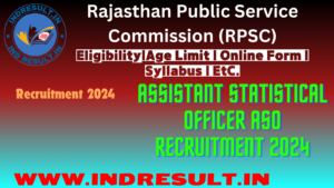 Rajasthan RPSC ASO Recruitment 2024