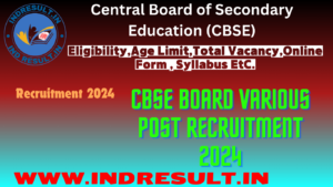 CBSE Recruitment 2024 Admit Card