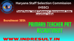 Haryana Primary Teacher PRT Recruitment 2024