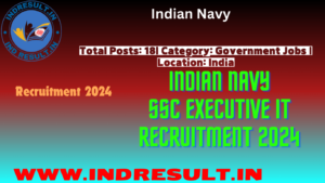 Indian Navy SSC Executive IT Recruitment 2024