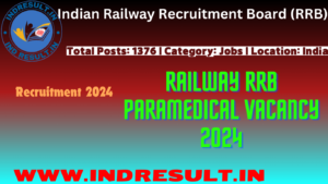 Railway RRB Paramedical Categories CEN 04/2024