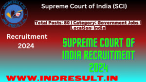 Supreme Court of India Recruitment 2024